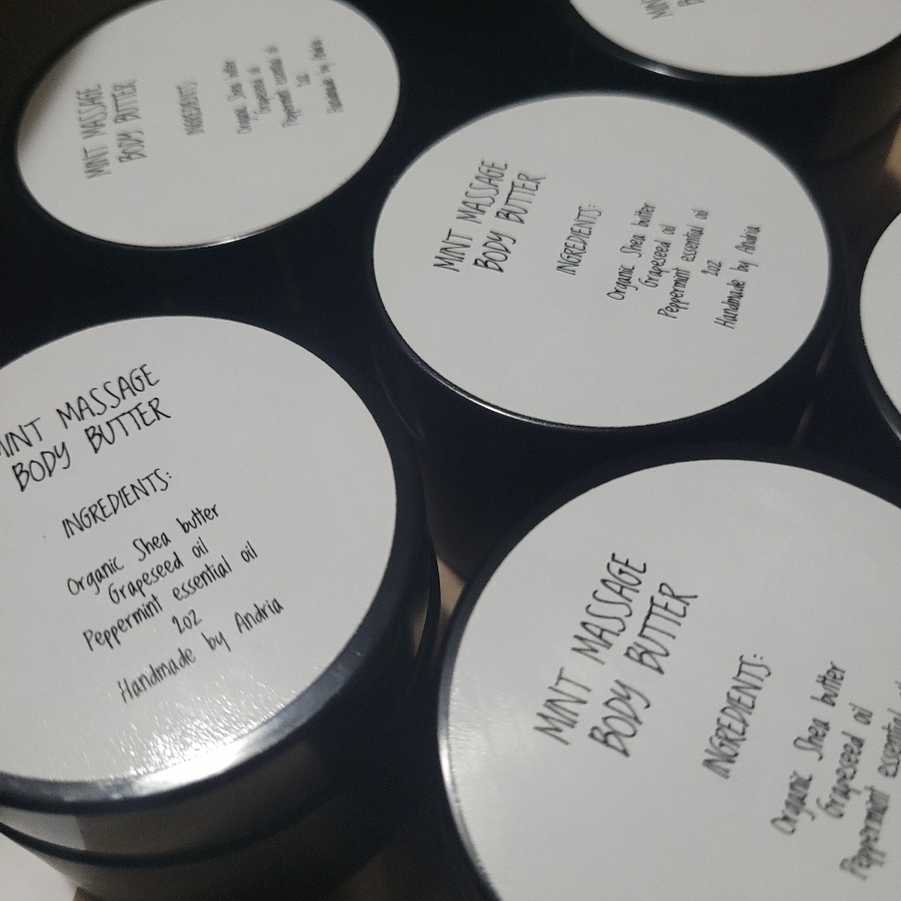 2oz Mint Massage body butter